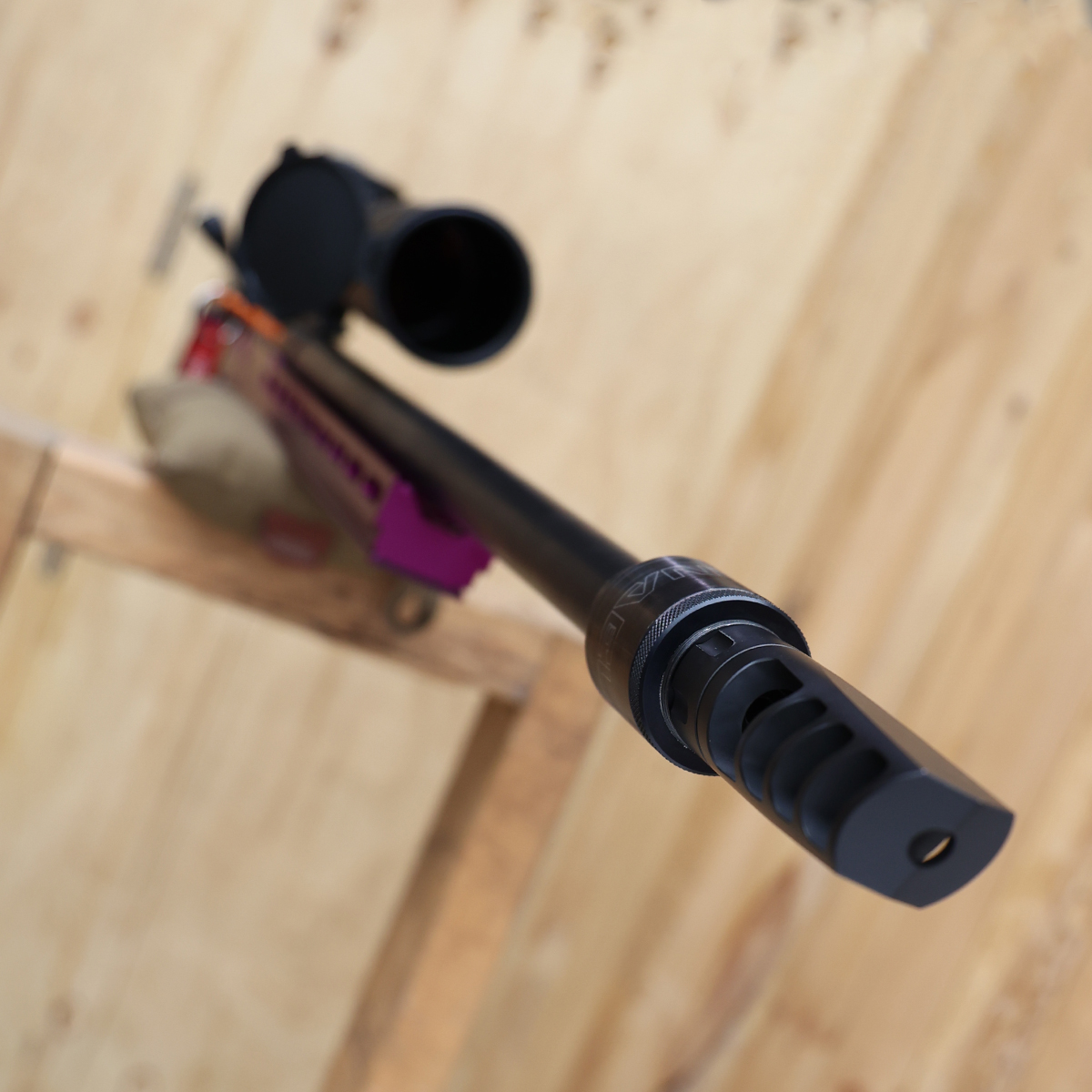 MANAEL Muzzle brakes and barrel tuners can be quickly swapped between rifles