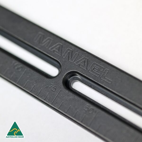 MANAEL Arca Swiss Rails - attention to detail, chamfered edges & milspec Mlok slots Heavy-duty Australian made rifle scope mount, MANAEL branded, for precise shooting accuracy.