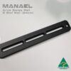 Arca-Rail-3-slot-24cm-resize Black MANAEL Aussie made rifle shooting gear Arca Swiss rail with 3 slots for precision firearm mounts.
