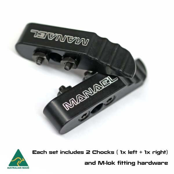 MANAEL Chassis Thumb Chocks High-quality Australian made rifle scope mounting hardware, designed for durability and precision.