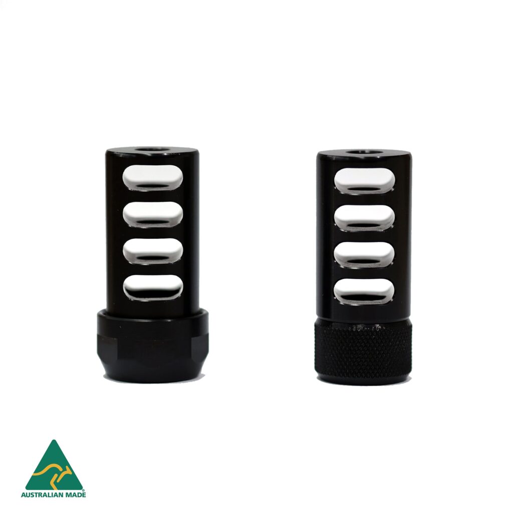 Aussie made rifle shooting gear, durable aluminium silencers for optimal firearm performance.