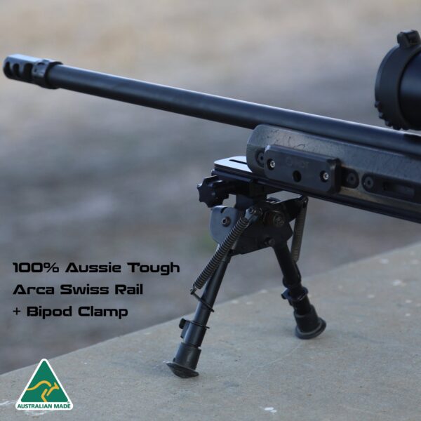 MANAEL ARC Clamp Harris on rifle copy High-quality Aussie made rifle shooting gear with Swiss rail and bipod clamp for precision shooting.