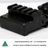 MANAEL ARC Clamp Pic Rail close up rail stability 1. Australian made rifle scope mount with integrated picatinny rail for stability.