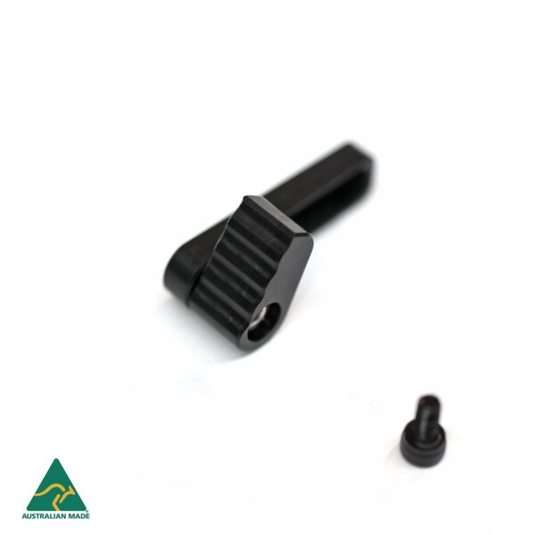 High-quality Aussie made rifle scope mount, durable black aluminium, precision shooting gear.