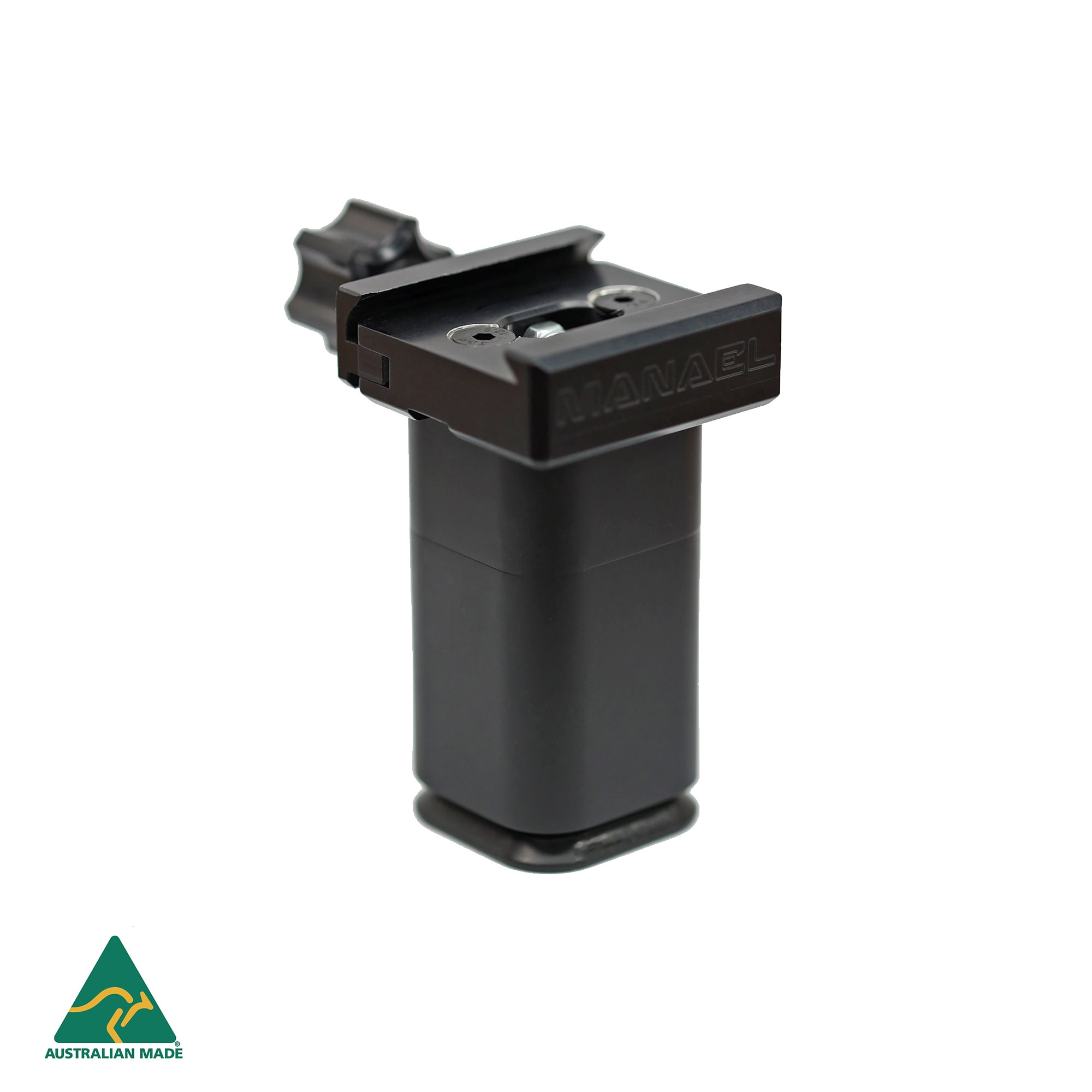 Black Australian Made Rifle Scope Mount for Shooting Enthusiasts.
