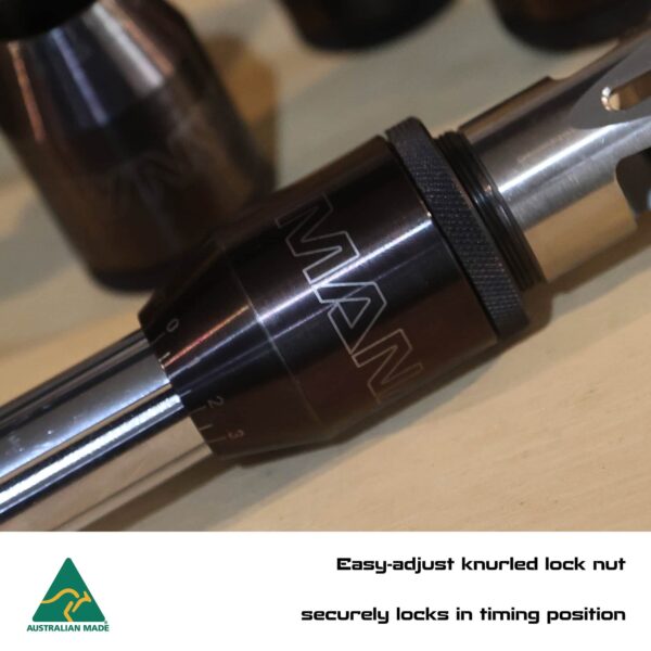 High-quality Australian-made rifle scope with easy-adjust knurled lock nut, perfect for shooting precision.