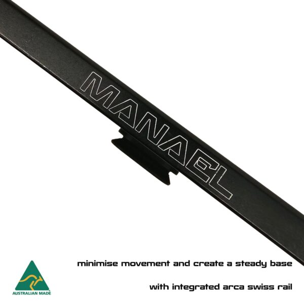 MANAEL Arca Tac Table - integrated arca swiss High-quality Australian made rifle shooting gear, with integrated Swiss rail for stability.