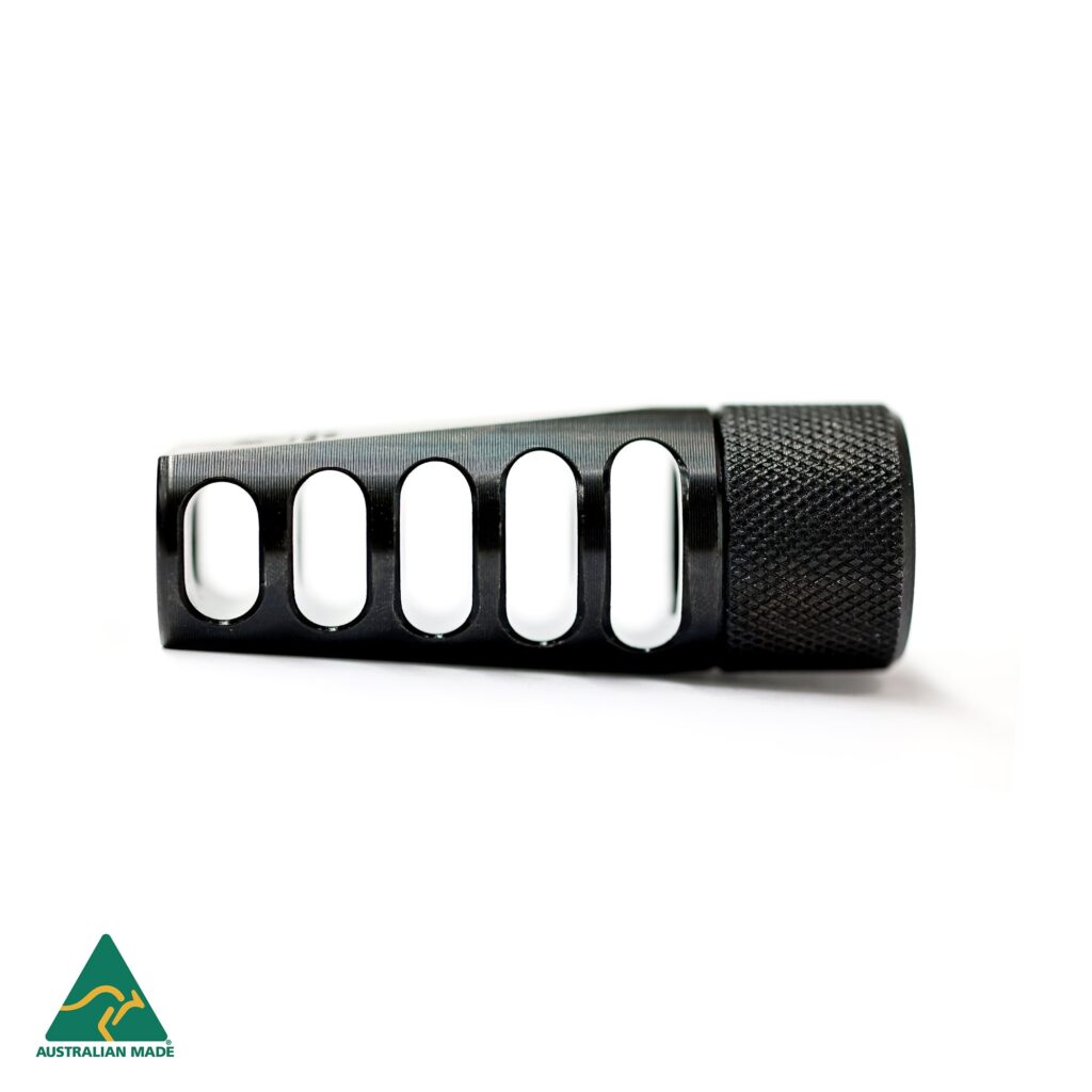 Australia's best muzzle brake for hunting and IPSC. Ideal for SCSA Taipan X Rifle