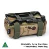 MANAEL Tac Plate BAGS MULTICAM 1 with text Aussie made rifle shooting gear, ARCA Tac Plate with tactical plate bag for firearms and accessories.