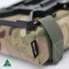 MANAEL Tac Plate BAGS - Plate Bag and plate MULTICAM 4 close up no text Camouflage rifle gear pouch with Australian made label and durable strapping.
