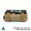 MANAEL Tac Plate BAGS TAN 2 with text Aussie made rifle shooting gear, MANAEL Arca Tac Plate with TACTISAC plate bag.