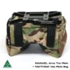 MANAEL Tac Plate BAGS - Vee and plate MULTICAM with text High-quality Australian made rifle shooting gear with camo bag and ARCA/TAC-TI-SA C Vee Plate.