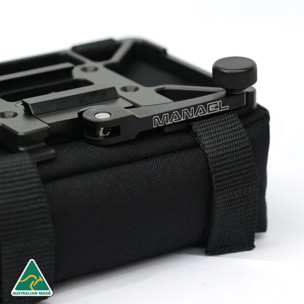 MANAEL Tac Plate BAGS copy Black Australian-made rifle shooting gear from Manael with durable storage case and adjustable bipod mount.