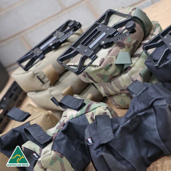 MANAEL Tac Plate copy bag 2 High-quality Australian-made rifle shooting gear with tactical pouches and accessories.