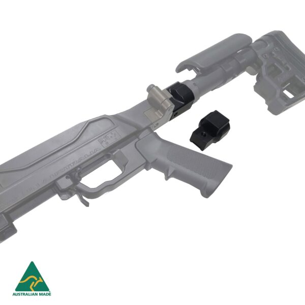 MANAEL scsa chassis buffer tube adaptor webstore 1 Customised Aussie Made rifle shooting gear for precision, durability, and Australian firearms enthusiasts.
