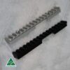 LA101 rail black and silver Aluminium and black rifle scope rail for Australian made shooting gear.