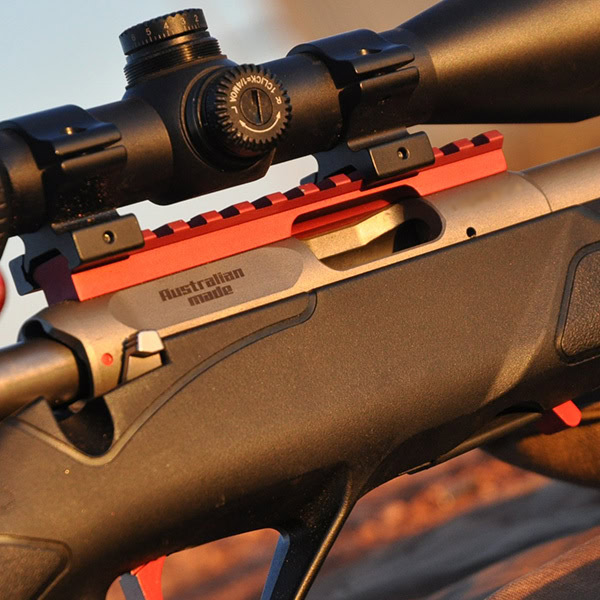 Australian teamwork: MANAEL picatinny optic rails + Lithgow LA101 Rifle Precision Australian made rifle scope and gear for Aussie shooting enthusiasts.