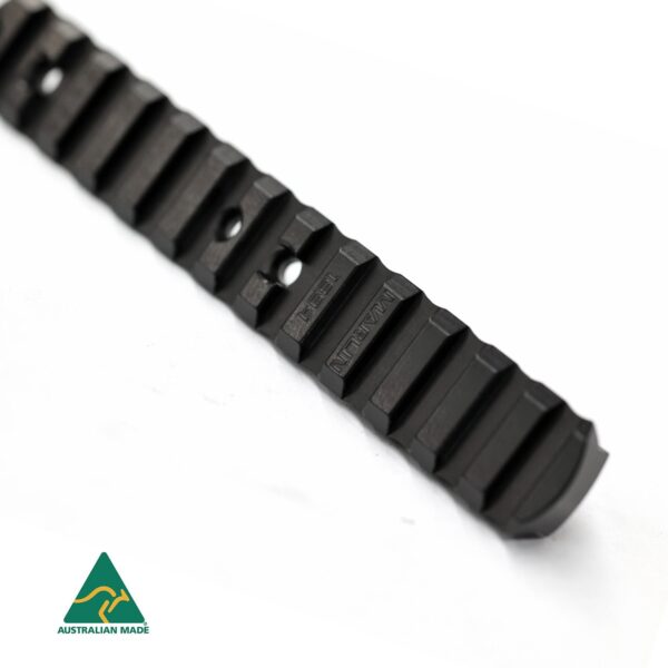 Precision rifle handguard for Australian-made shooting gear, durable and lightweight.