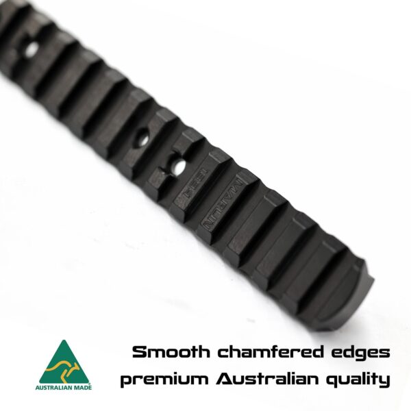 Precision rifle scope mount rail for Australian shooting gear.
