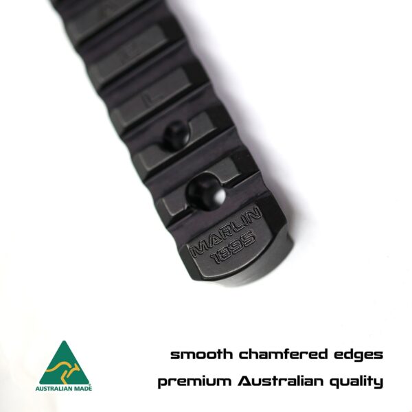 Durable Australian-made rifle scope mount with smooth chamfered edges, premium quality shooting gear.