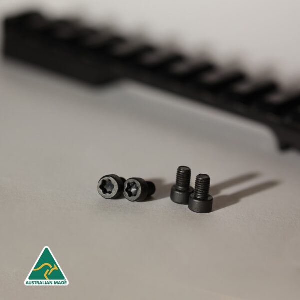 Rem 700 Pic Rail Short Action webstore 5 Heavy-duty black screws and bolts for rifle shooting gear and Australian made quality.