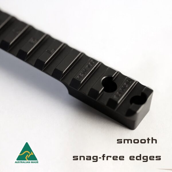 Rem 700 Pic Rail Short Action webstore 7 Australian-made rifle scope mount with smooth, snag-free edges for precision shooting.