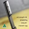 Rem 700 Pic Rail Short Action webstore 9a High-quality Australian made rifle recoil lug for shooting gear.
