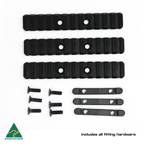 MANAEL SCSA Taipan Tri Rail Pump Kit 4 - with text High-quality rifle scope mounting set for Aussie gun owners, Australian made shooting gear.