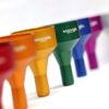 Vivid coloured Australian-made rifle shooting gear accessories for target practice.