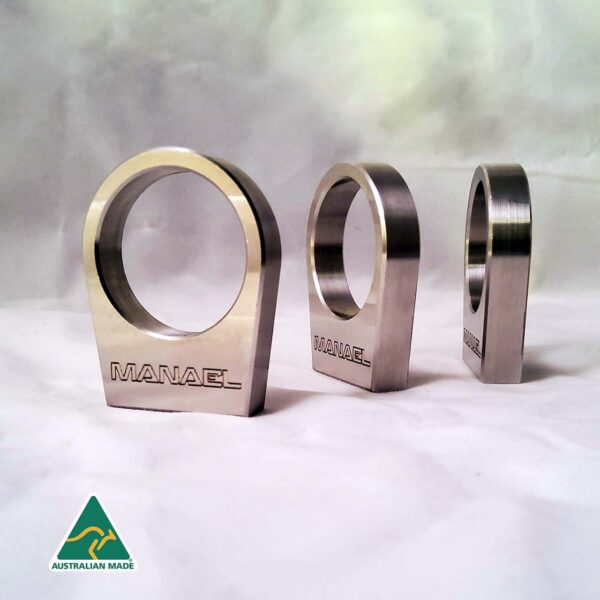 MAN_PAR-RL-R7-8mm Oversize REcoil Lug 2 Stainless steel rifle scope rings for Australian-made shooting gear by MANAEL.