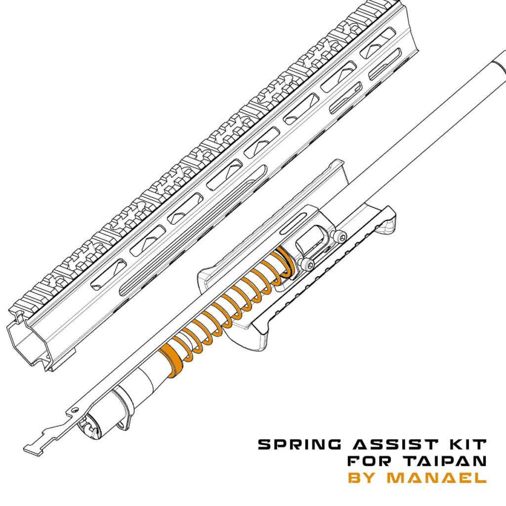 Spring assist kit for Taipan rifle, Australian-made shooting gear for precision shooting.