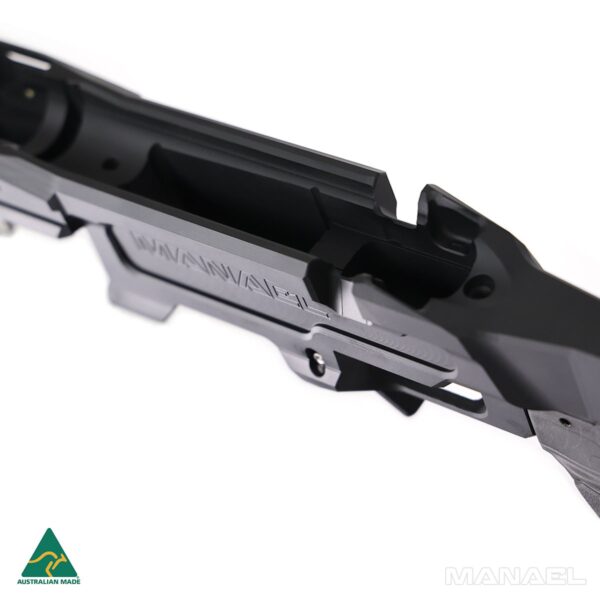 MANAEL CB12 Chassis - ambidextrous rifle inlet and bolt slot Precision engineered Aussie made rifle shooting gear for optimal accuracy and performance.