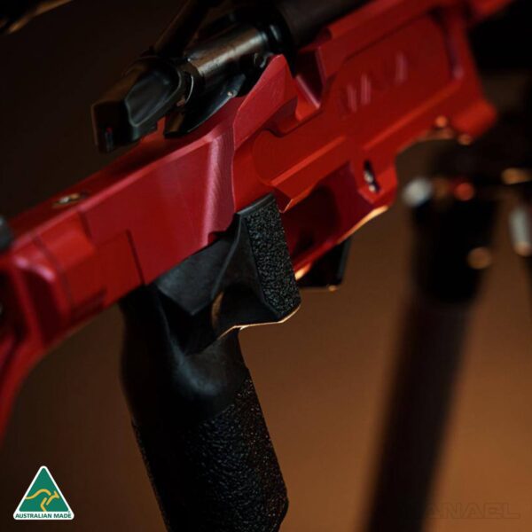 MANAEL CB12 Chassis - ergonomic thumb shelf compatible with leading AR Grips MANAEL's CB12 chassis features ergo thumb shelf compatible with leading brand AR Grips